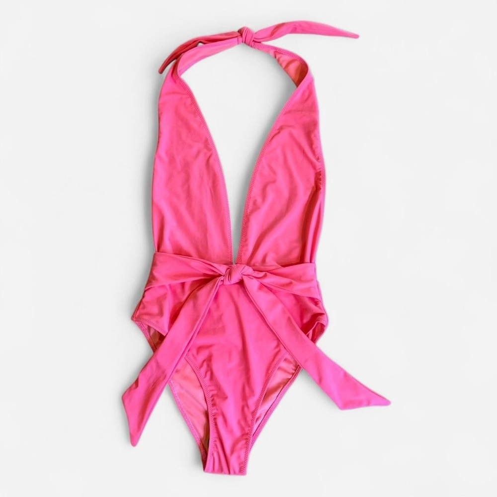 NWT Ramy Brooke Pink Deep V Swimsuit